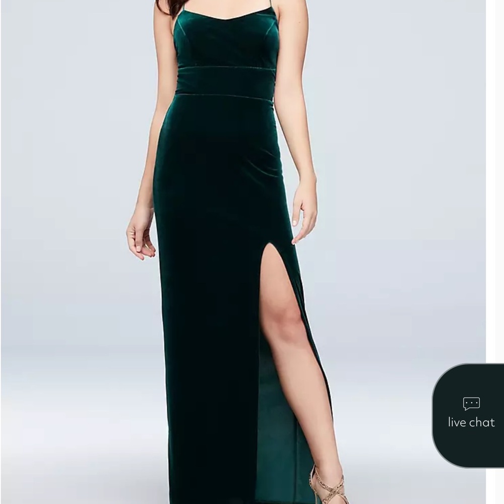 Hunter Dark Green Velvet Maxi Dress